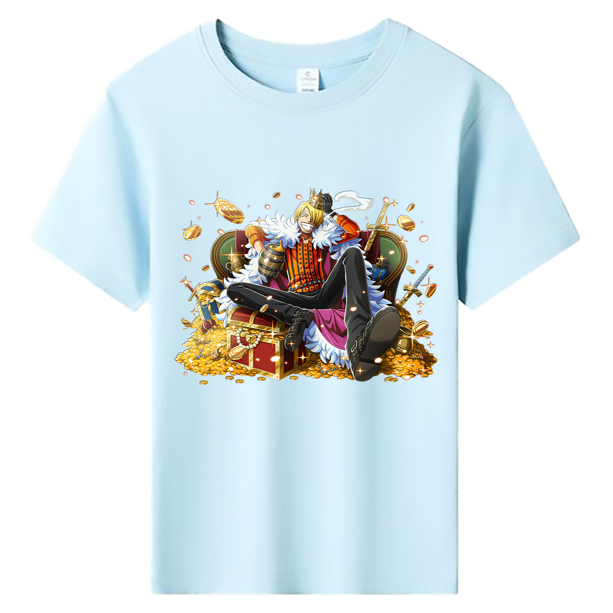 （画像用） ワンピース サンジ ONE PIECE Sanji 綿100％キッズTシャツ（フロントプリント）
